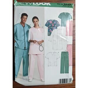 UNCUT New Look Pattern 6548 Scrubs XS-XL